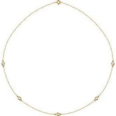 Diamond necklace, 1 ctw, 5 station,  16" Necklace